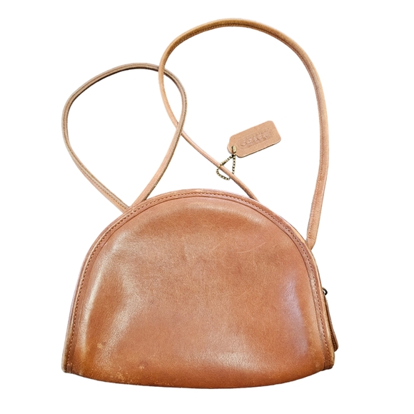 Vintage COACH Brown Half Moon Purse Pocket book USA Kimball - Picture 8 of 13